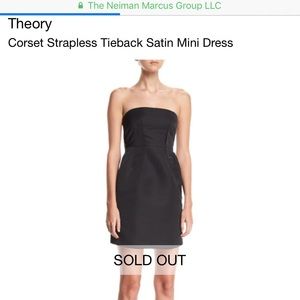 Theory Date Night bow dress, little black dress